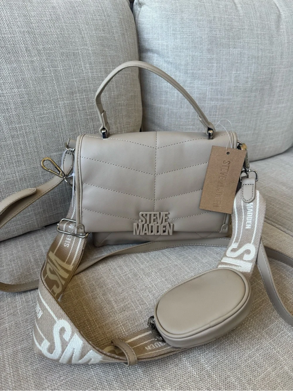 Steven Madden tan crossbody bag NWT